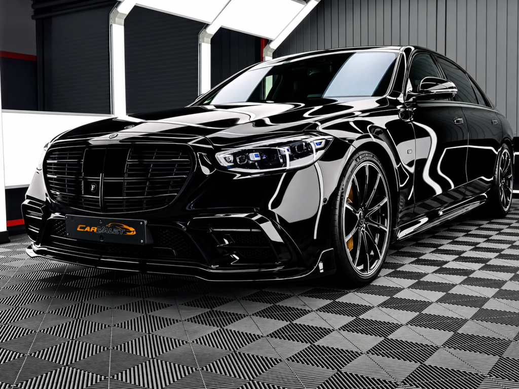 Mercedes-Benz S-Klasse BRABUS: Front und Seitenlinie in der Werkstatt von Car and Valet in Neumarkt.