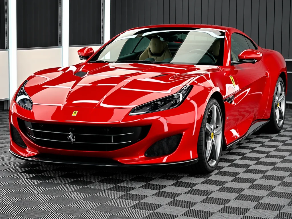 Ferrari California T: Frontperspektive in der Werkstatt von Car and Valet in Neumarkt.