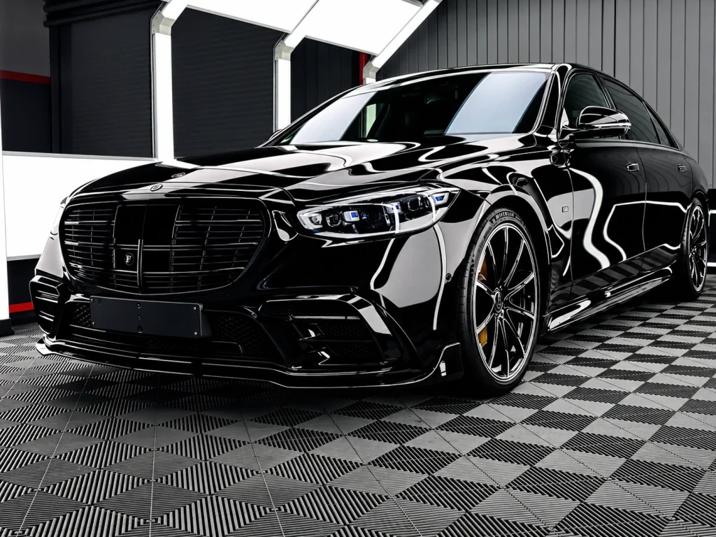 Mercedes-Benz S-Klasse BRABUS: Front und Seitenlinie in der Werkstatt von Car and Valet in Neumarkt.