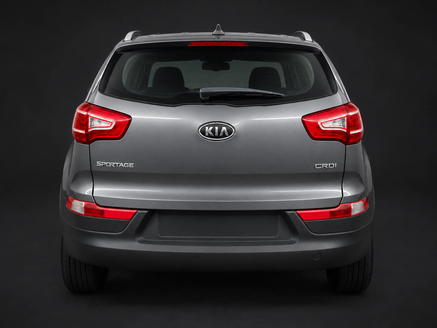 Kia Sportage nach der Dellenkorrektur an der Heckklappe. Perspektive, Licht und Hintergrund wurden für den Vergleich angeglichen.